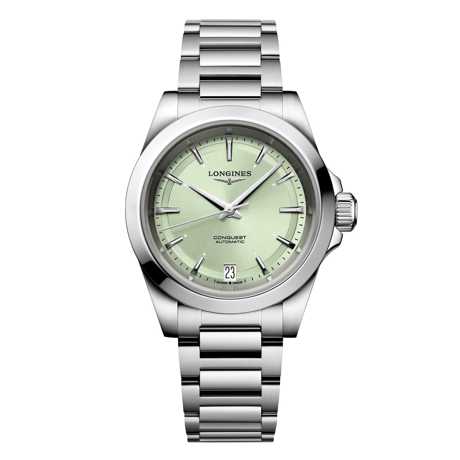 rblzpjgwsoj.jpg Longines Conquest 34mm Ladies Watch Green MPN: L34304026 - Image 1