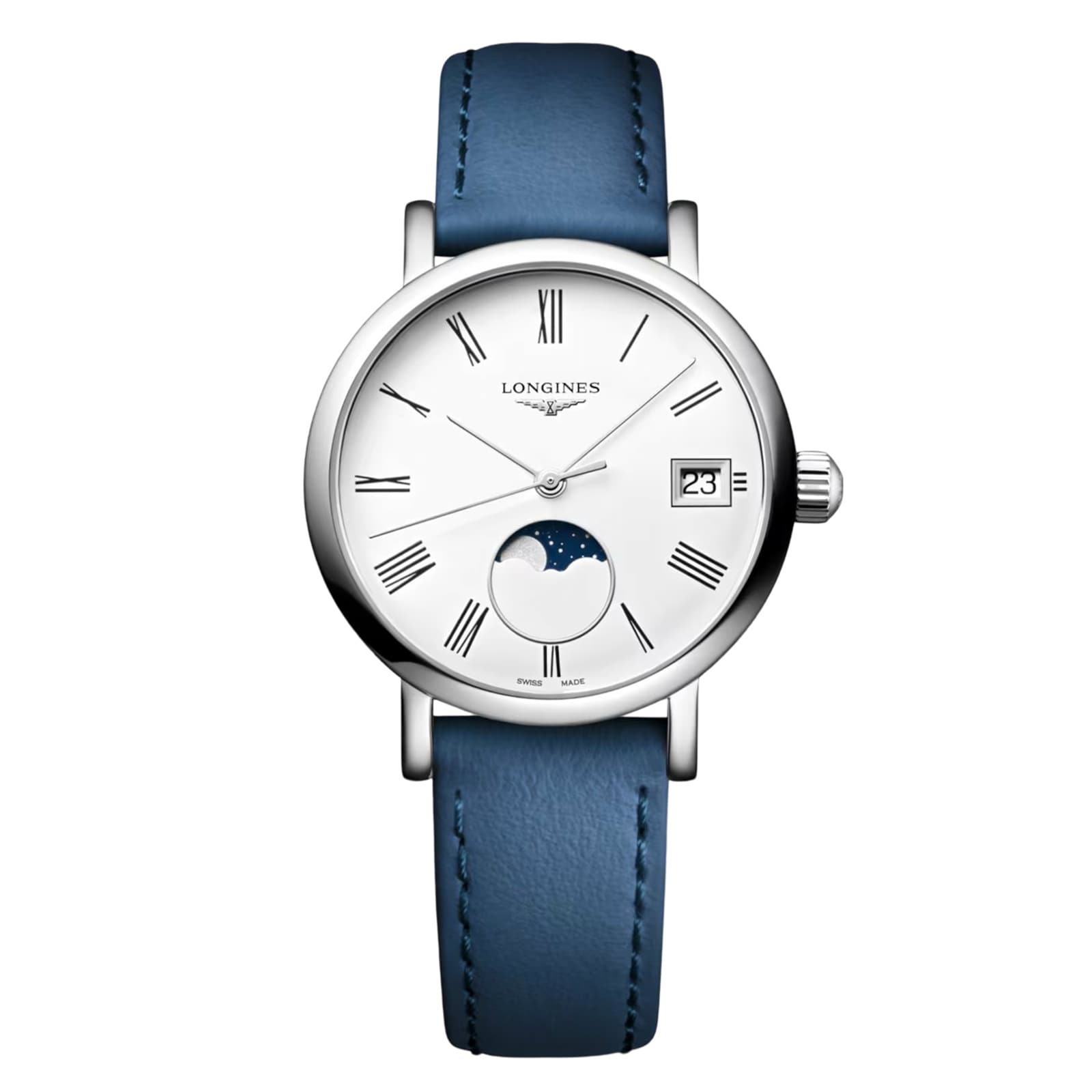sofnqc5bj2o.jpg Longines Elegant Collection 30mm Ladies Watch Blue Strap MPN: L43304112 - Image 1