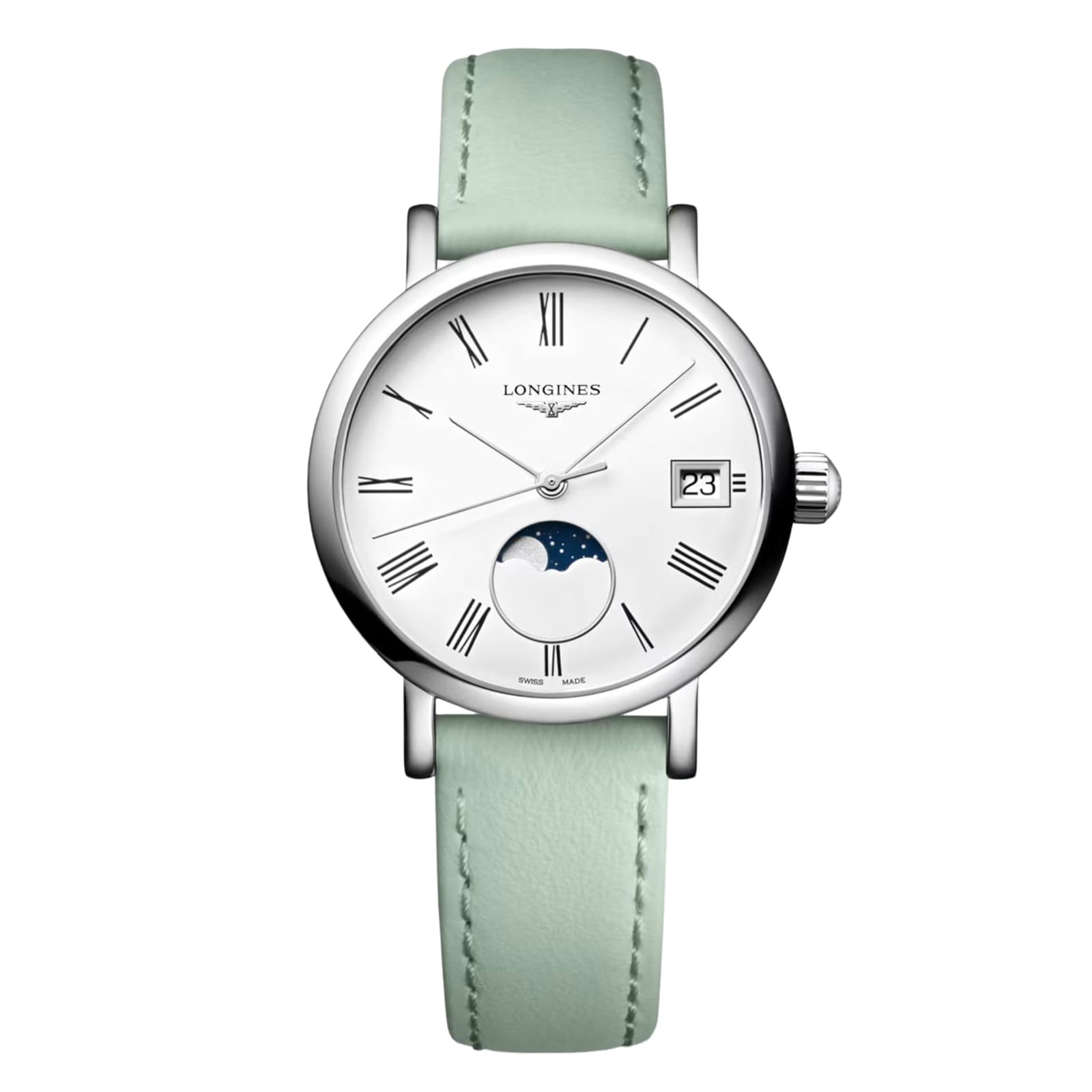 g4frsghwxj5.jpg Longines Elegant Collection 30mm Ladies Watch Green Strap MPN: L43304110 - Image 1