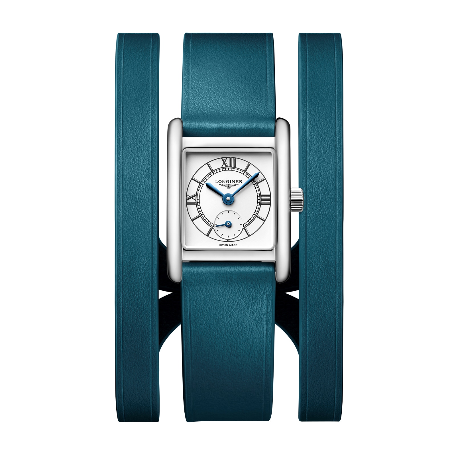 v4gc02hqfoa.jpg Longines Mini DolceVita 21.5mm X 29mm Ladies Watch Green Strap MPN: L52004759 - Image 1
