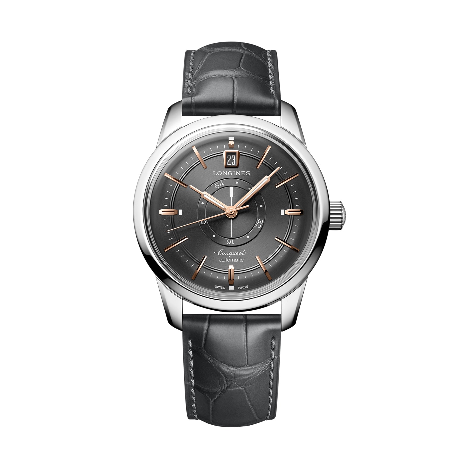 mfi5u3d1w1a.jpg Longines Conquest Heritage Central Power Reserve 38mm Mens Watch Grey MPN: L16484622 - Image 1