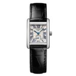 Longines Mini DolceVita 21.5mm X 29mm Ladies Watch Silver Black Alligator  MPN: L52004712