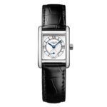 Longines Mini DolceVita 21.5mm X 29mm Ladies Watch Silver Black Alligator  MPN: L52004752