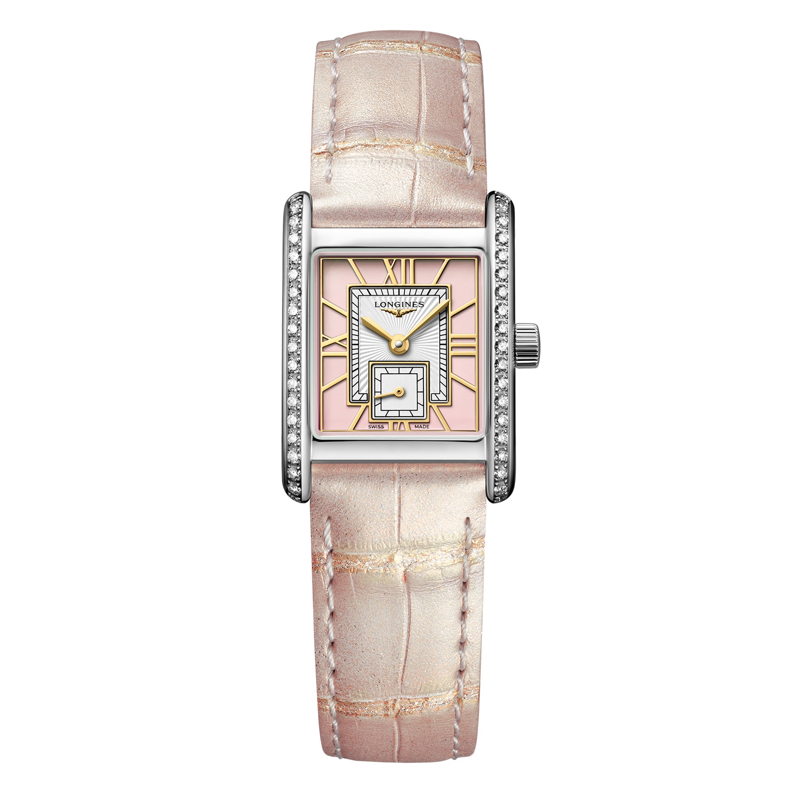 tq2yqckflh2.jpg Longines Mini DolceVita 21.5mm X 29mm Ladies Watch Pink MPN: L52000992 - Image 1
