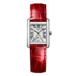 Longines Mini DolceVita 21.5mm X 29mm Ladies Watch Silver Red Alligator  MPN: L52004715