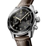 Longines Spirit Flyback 42mm Steel Brown Leather Strap Black Sunray Dial  MPN: L38214532 - Image 2