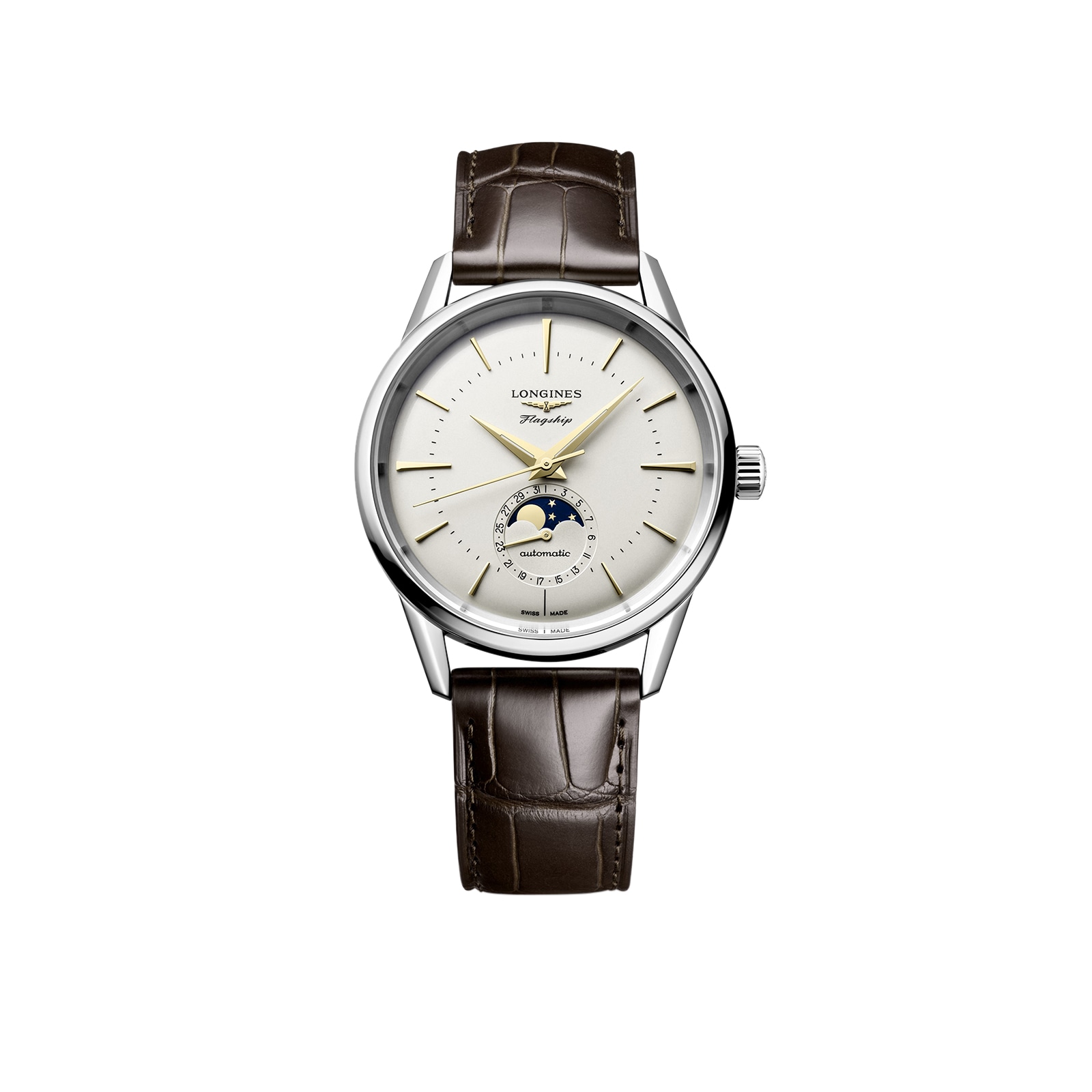 hokkeiyhq5l.jpg Longines Flagship Elegant 38.5mm Mens Watch Silver MPN: L48154782 - Image 1
