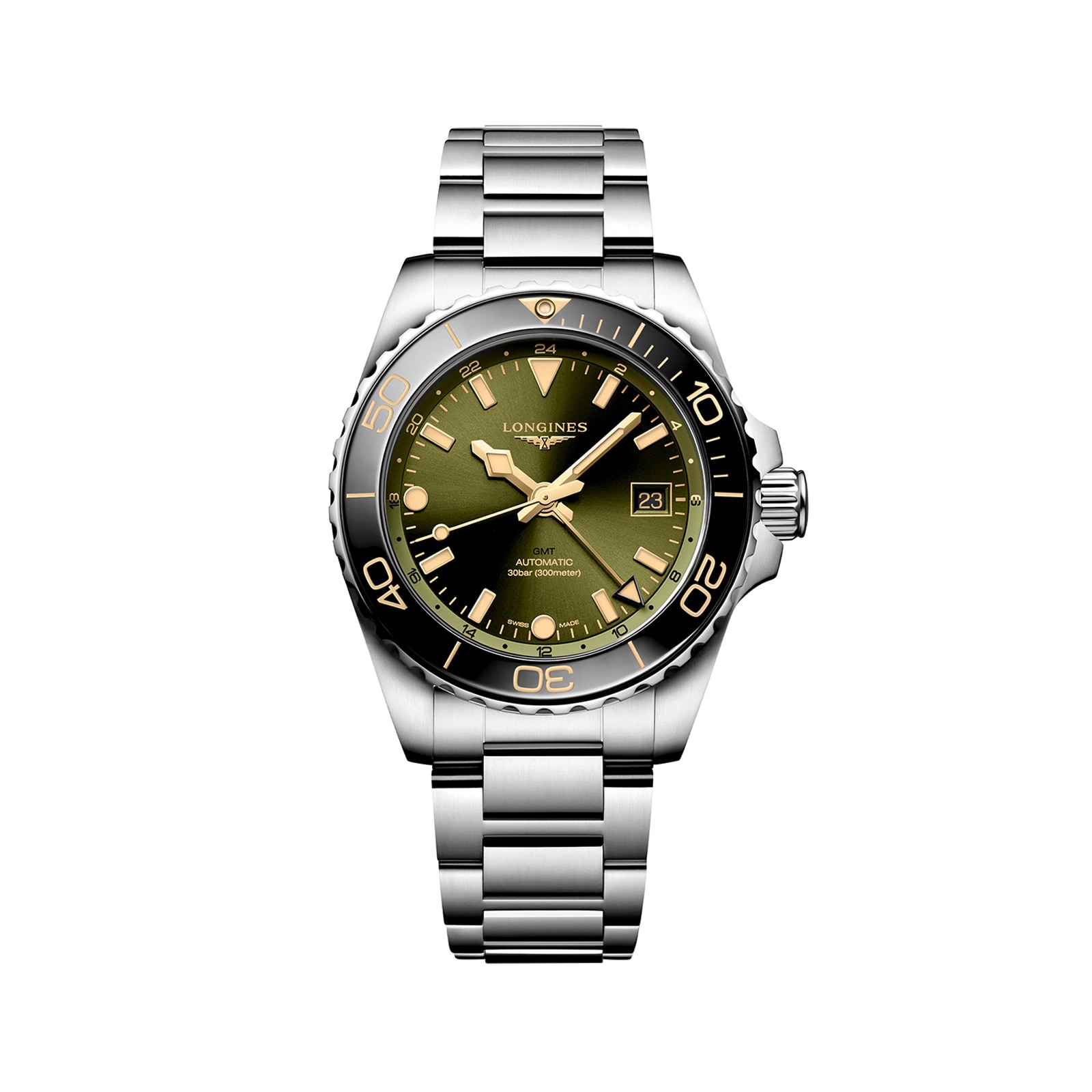 uffux3slmcq.jpg Longines HydroConquest 41mm Mens Watch Green Stainless Steel MPN: L37904066 - Image 1