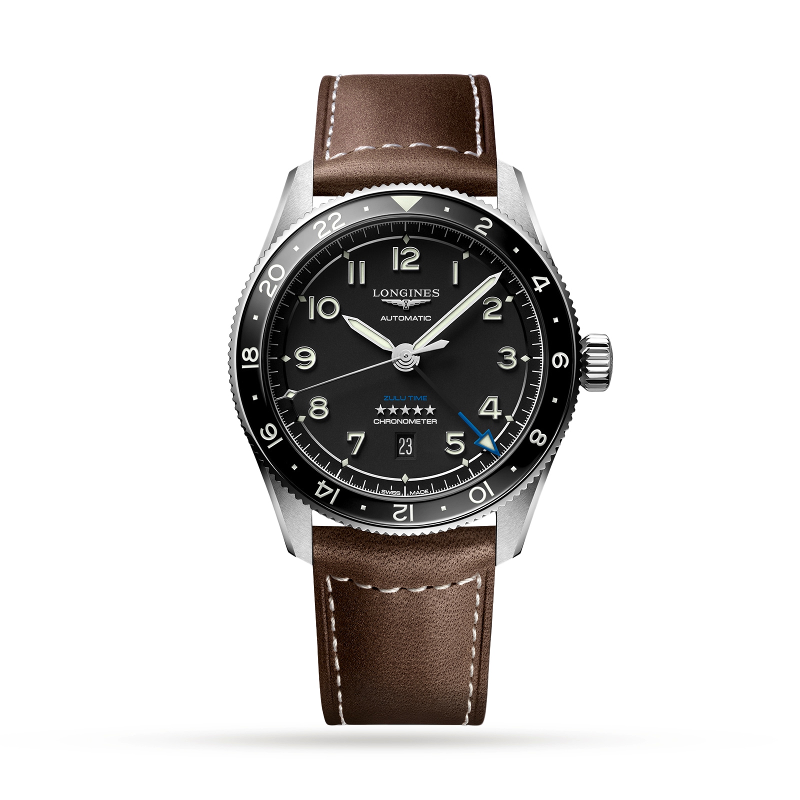 3351fi2huyu.jpg Longines Spirit Zulu Time “Pioneering time zones” 42mm MPN: L38124532 - Image 1
