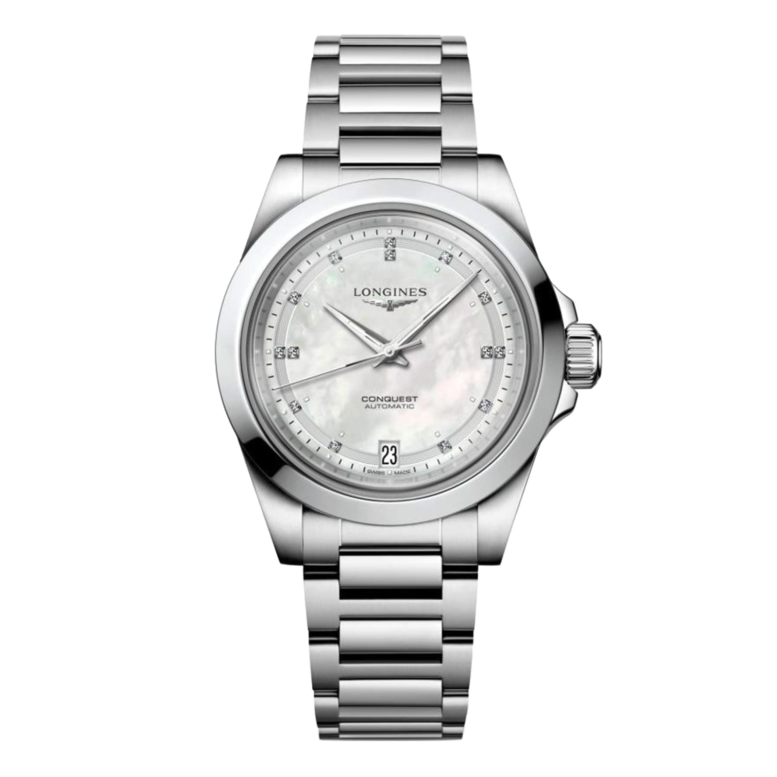 kj1lgpihtno.jpg Longines Conquest 34mm Ladies Watch Mother Of Pearl MPN: L34304876 - Image 1