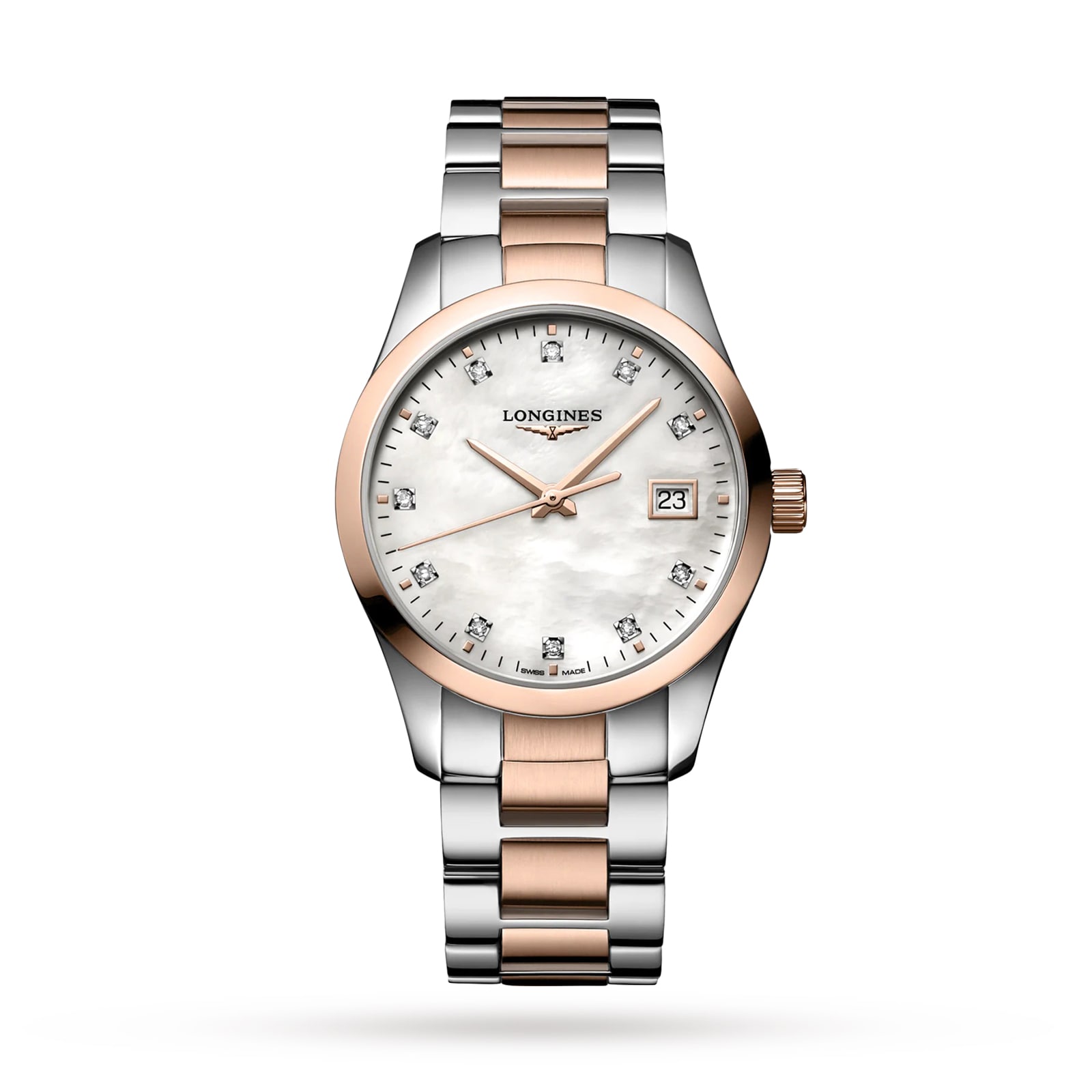k40wcgkti2m.jpg Longines Conquest Classic 34mm Ladies Watch White MPN: L23863877 - Image 1
