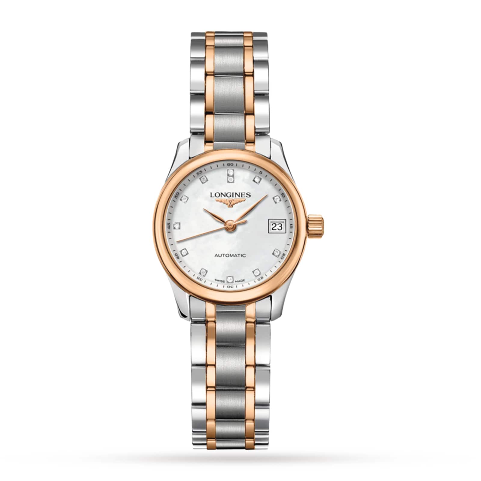 qt3uiiu5i5x.jpg Longines Master Collection 25.5mm Stainless Steel/Gold 18K Automatic Ladies Watch MPN: L21285897 - Image 1