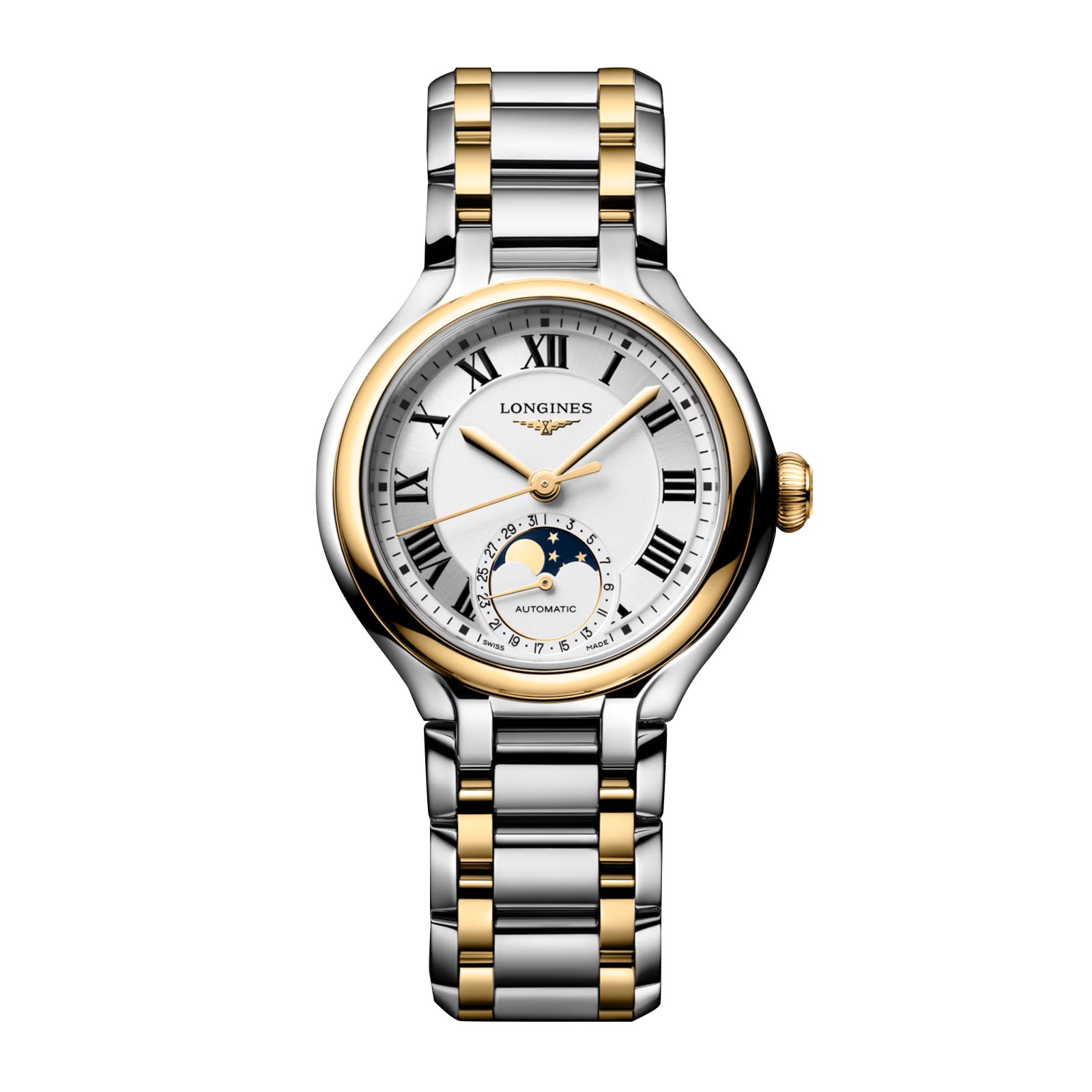 bzkwvzngvfc.jpg Longines PrimaLuna Moonphase 34mm Ladies Watch Yellow Gold MPN: L81265797 - Image 1