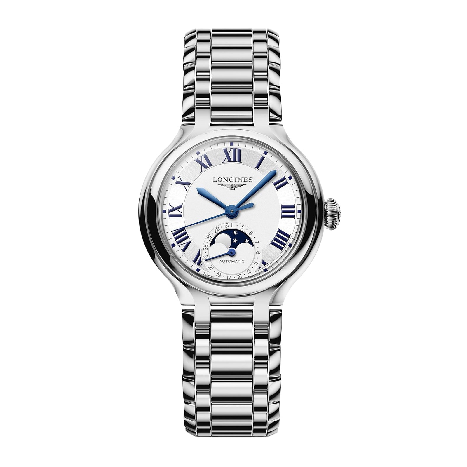 a40mj30xt40.jpg Longines PrimaLuna Automatic 34mm Ladies Watch Silver MPN: L81264716 - Image 1