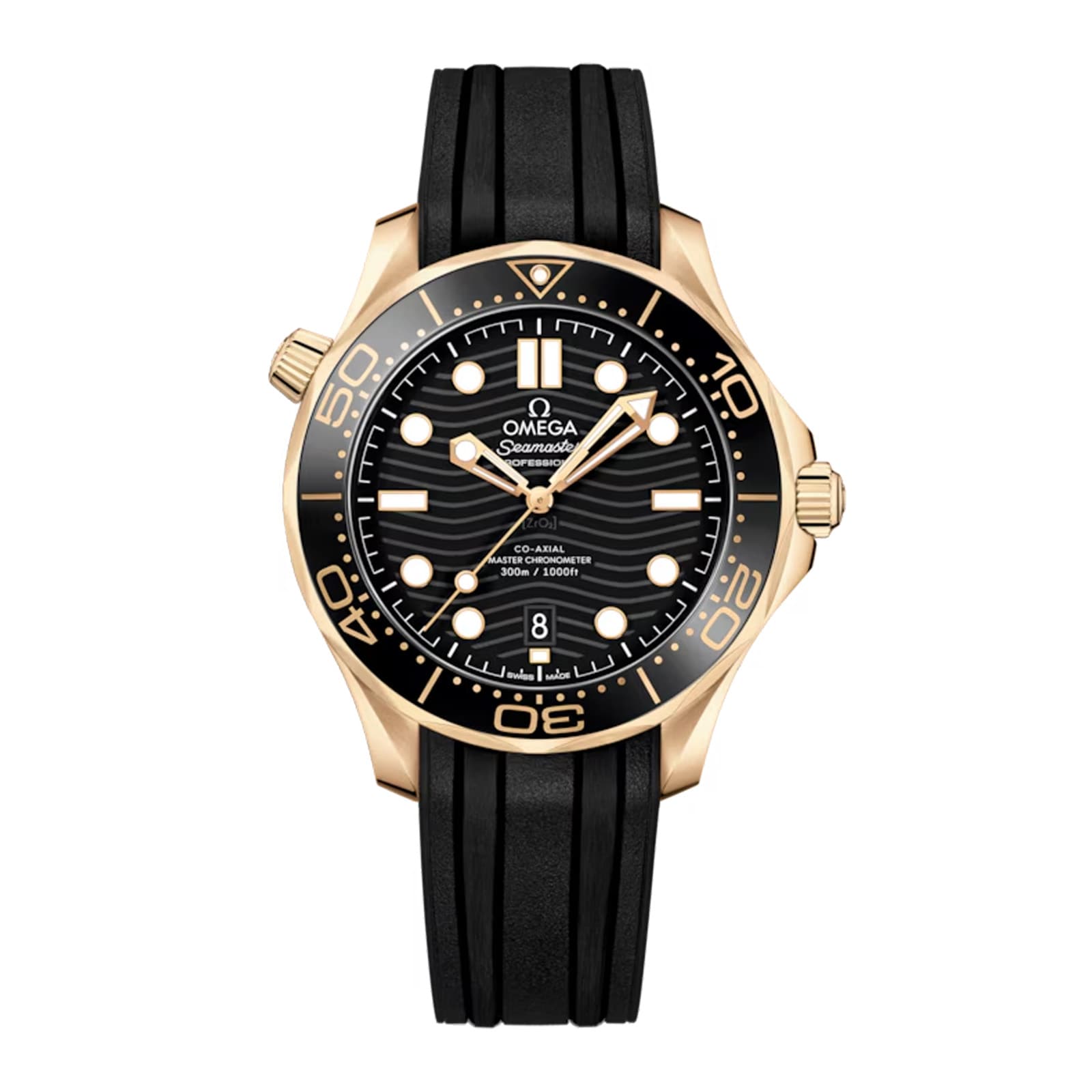 nmaugytrvws.jpg Omega Seamaster Diver 300M Automatic 42mm Mens Watch Yellow Gold MPN: O21062422001003 - Image 1