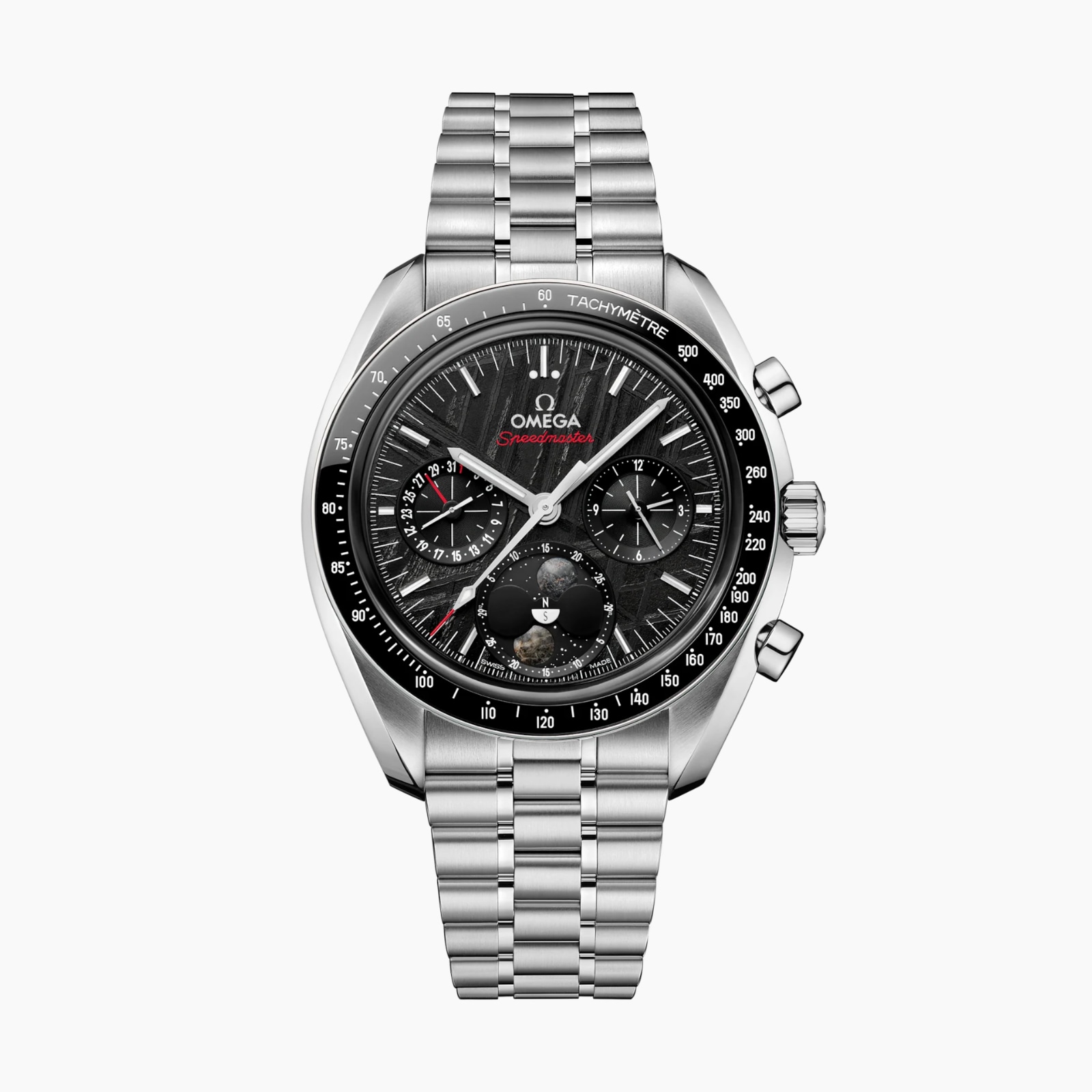 g0hdffudpmw.jpg Omega Speedmaster Moonphase 43mm Mens Watch Steel Black MPN: O30430435201001 - Image 1