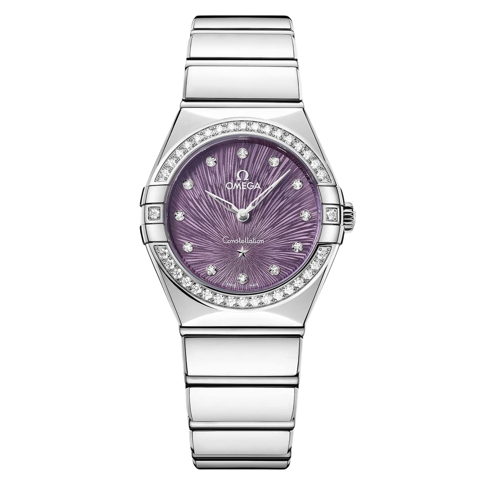 0mkmsomdwtw.jpg Omega Constellation 28mm Ladies Watch Purple MPN: O13115286060001 - Image 1