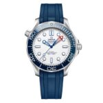 Omega Seamaster Diver 300M Americas Cup 42mm Mens Watch White Rubber Strap  MPN: O21032422004002