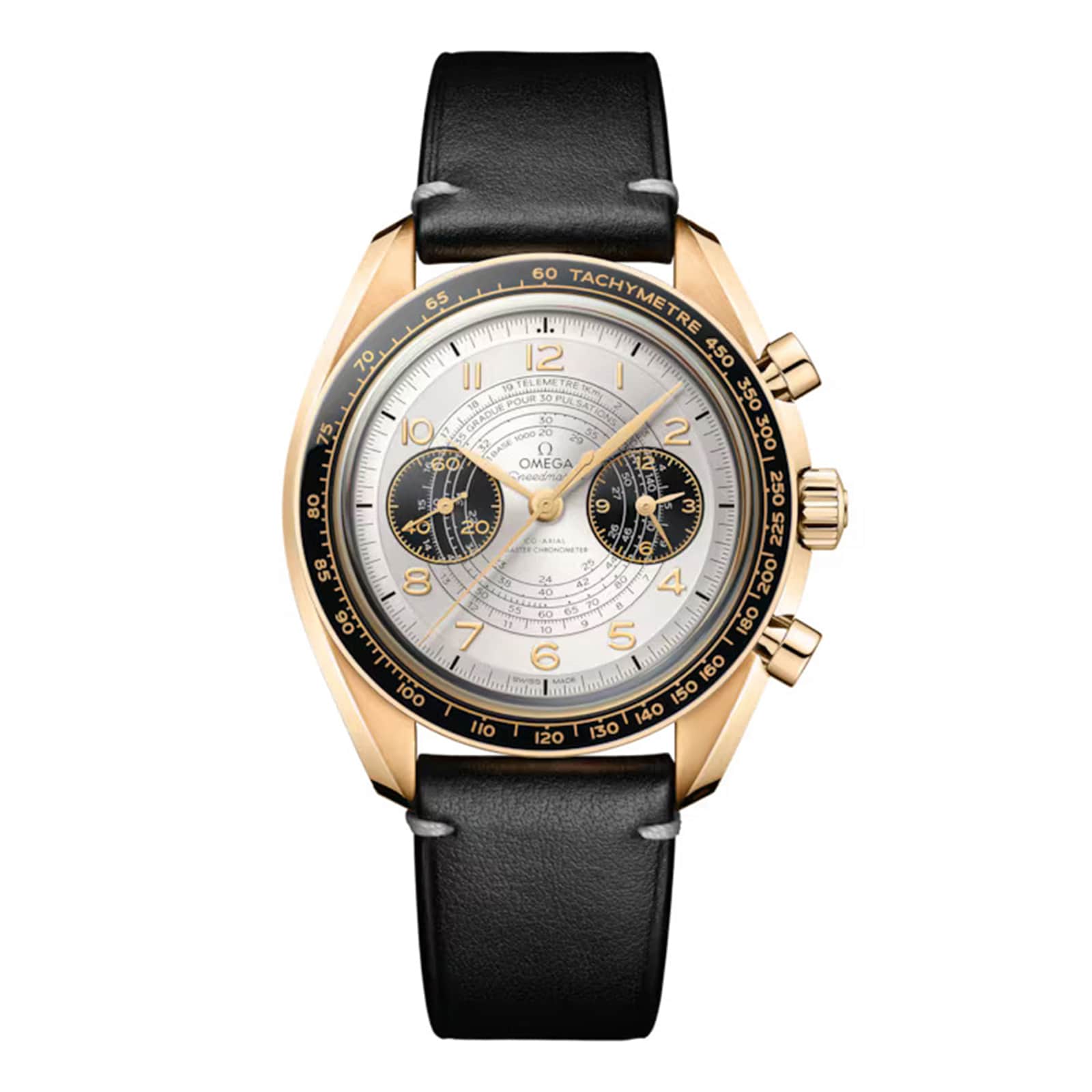 cxeydx0cpwr.jpg Omega Speedmaster Chronoscope Paris 2024 Olympics 43mm Mens Watch Moonshine Gold MPN: O52262435102001 - Image 1