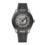 Omega Seamaster Aqua Terra 150m Co Axial Master Chronometer GMT Worldtimer 43mm Mens Watch Black Rubber  MPN: O22092432299001