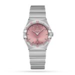 Omega Constellation Quartz Steel 28mm Ladies Watch Pink  MPN: O13110286011001