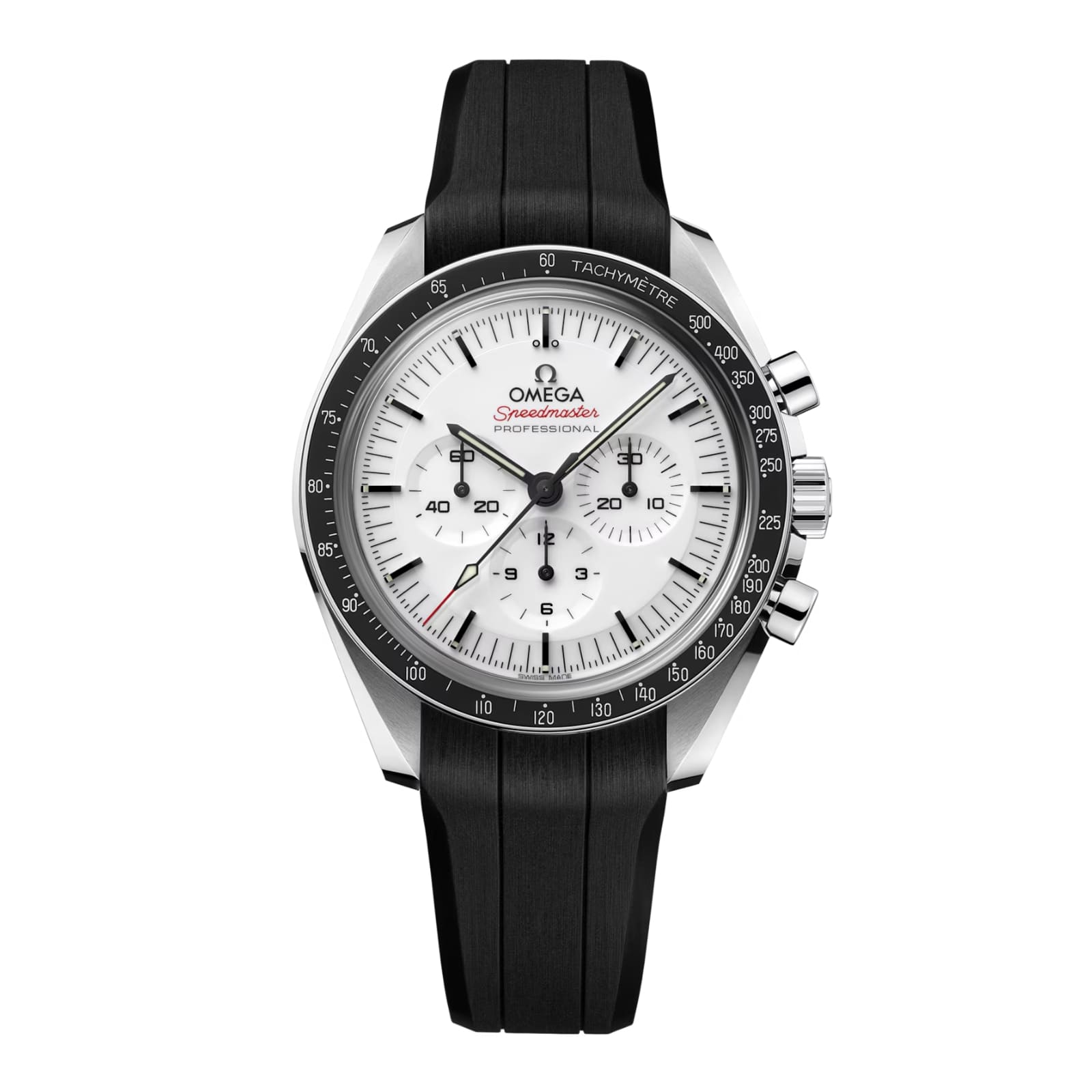 zssuwhbl3vb.jpg Omega Speedmaster Moonwatch Professional 42mm Mens Watch Black Rubber Strap MPN: O31032425004001 - Image 1