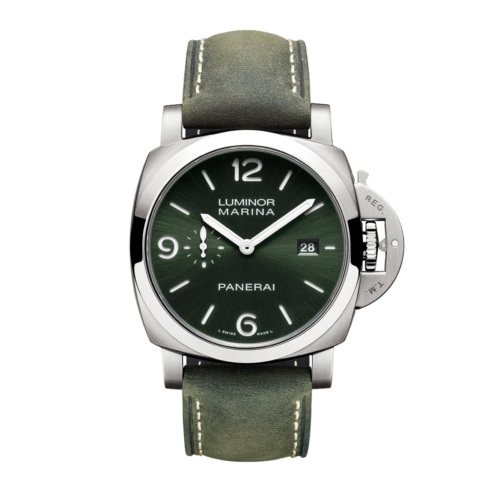 prvllsf1vyg.jpg Panerai Luminor Marina Titanio 44mm Mens Watch Green MPN: PAM03325 - Image 1