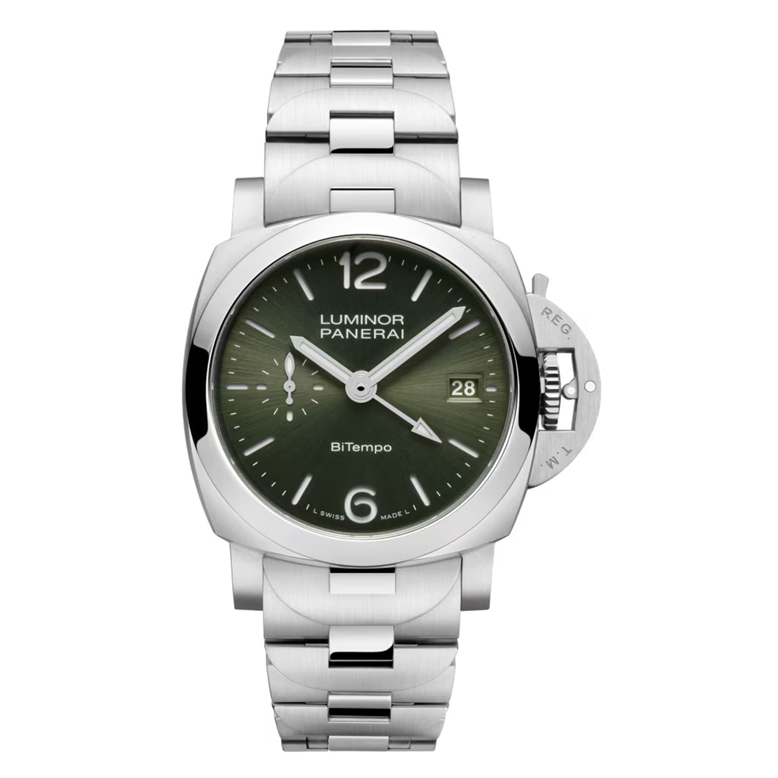 4301o0qvyzs.jpg Panerai Luminor Quaranta BiTempo 40mm Mens Watch Green MPN: PAM01640 - Image 1