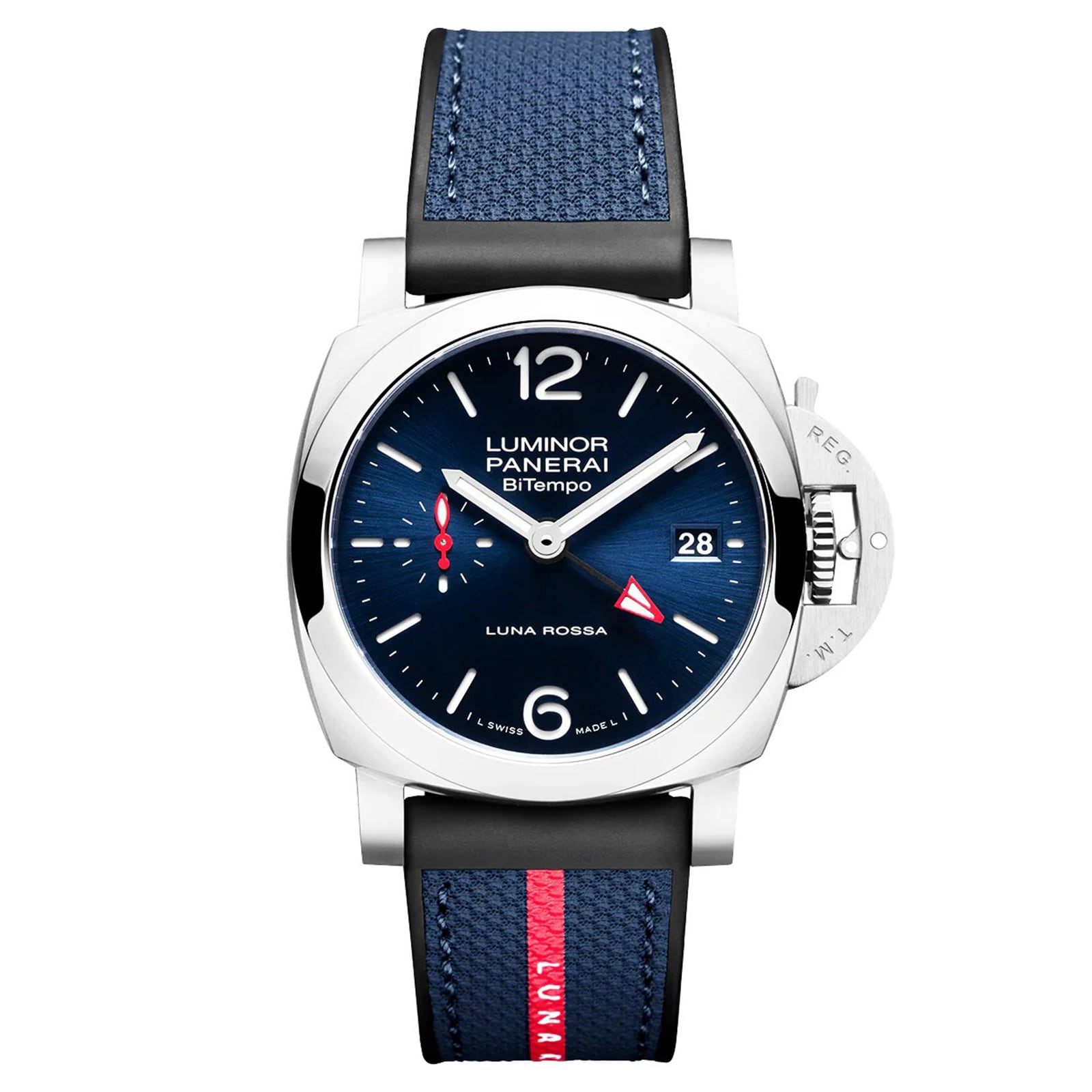 l0tpb4gssdk.jpg Panerai Luminor Quaranta BiTempo Luna Rossa 40mm Mens Watch Blue MPN: PAM01404 - Image 1