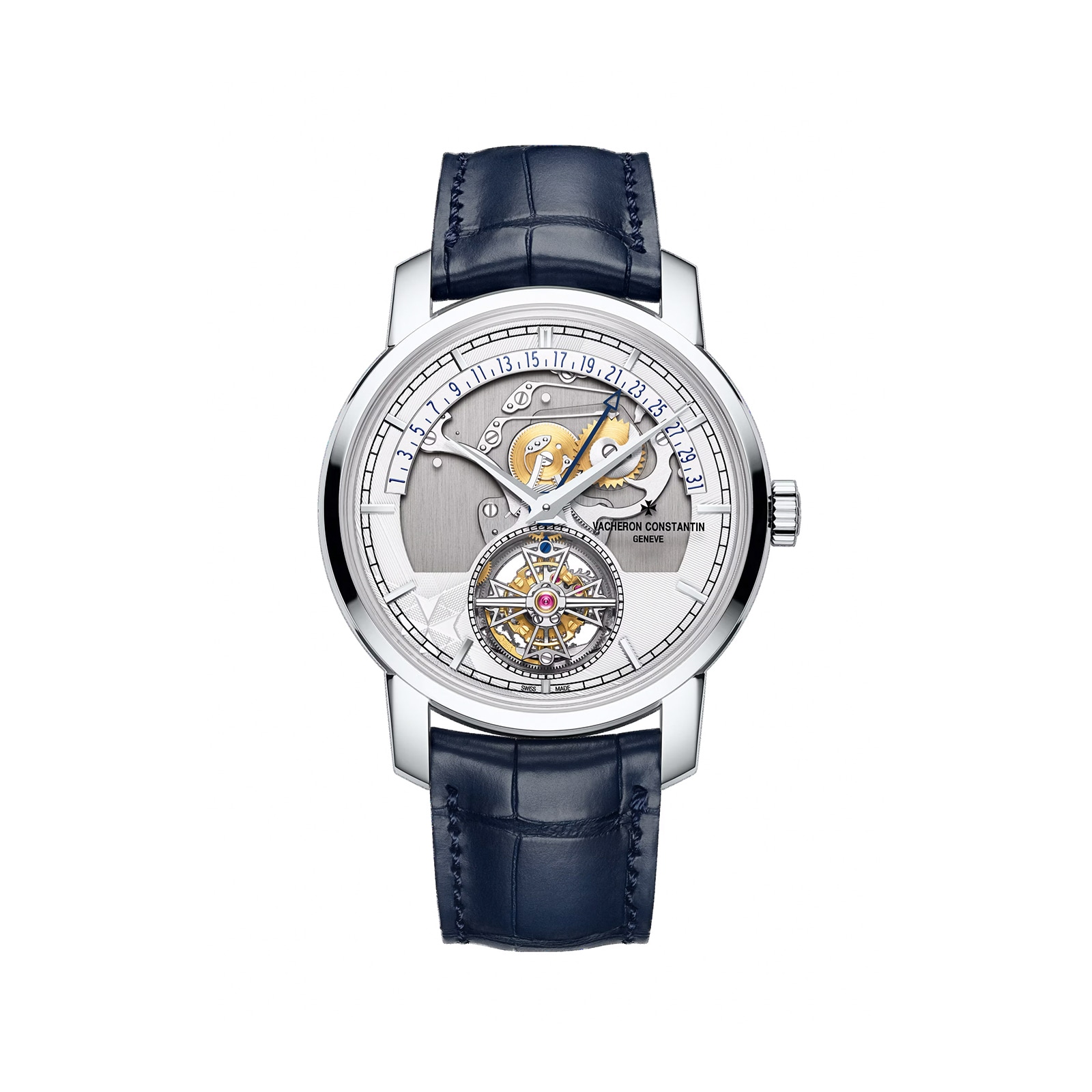 cadsndlraxh.jpg Vacheron Constantin Traditionnelle Tourbillon Retrograde Date Openface 41mm Watch Platinum MPN: 6010T/000P-H055 - Image 1
