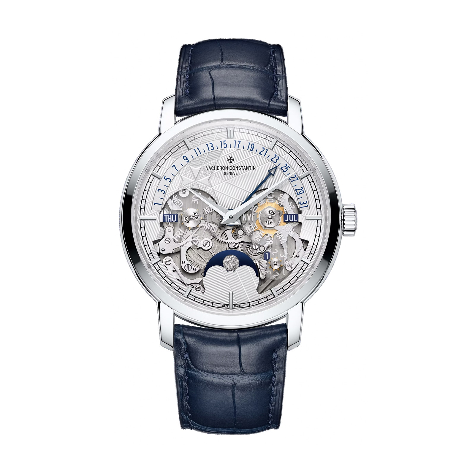 vpi2pefukkm.jpg Vacheron Constantin Traditionnelle Perpetual Calendar Retrograde Date Openface 41mm Watch Platinum MPN: 4030T/000P-H054 - Image 1