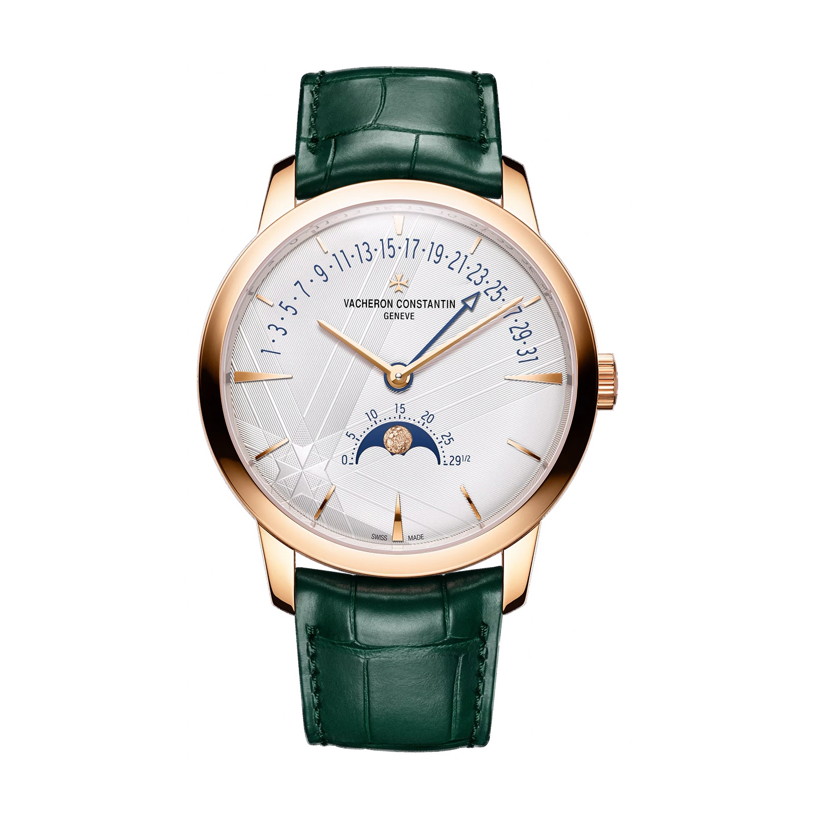 jxub44dfgu3.jpg Vacheron Constantin Patrimony Moon Phase Retrograde Date 42.5mm Watch Pink Gold MPN: 4010U/000R-H117 - Image 1