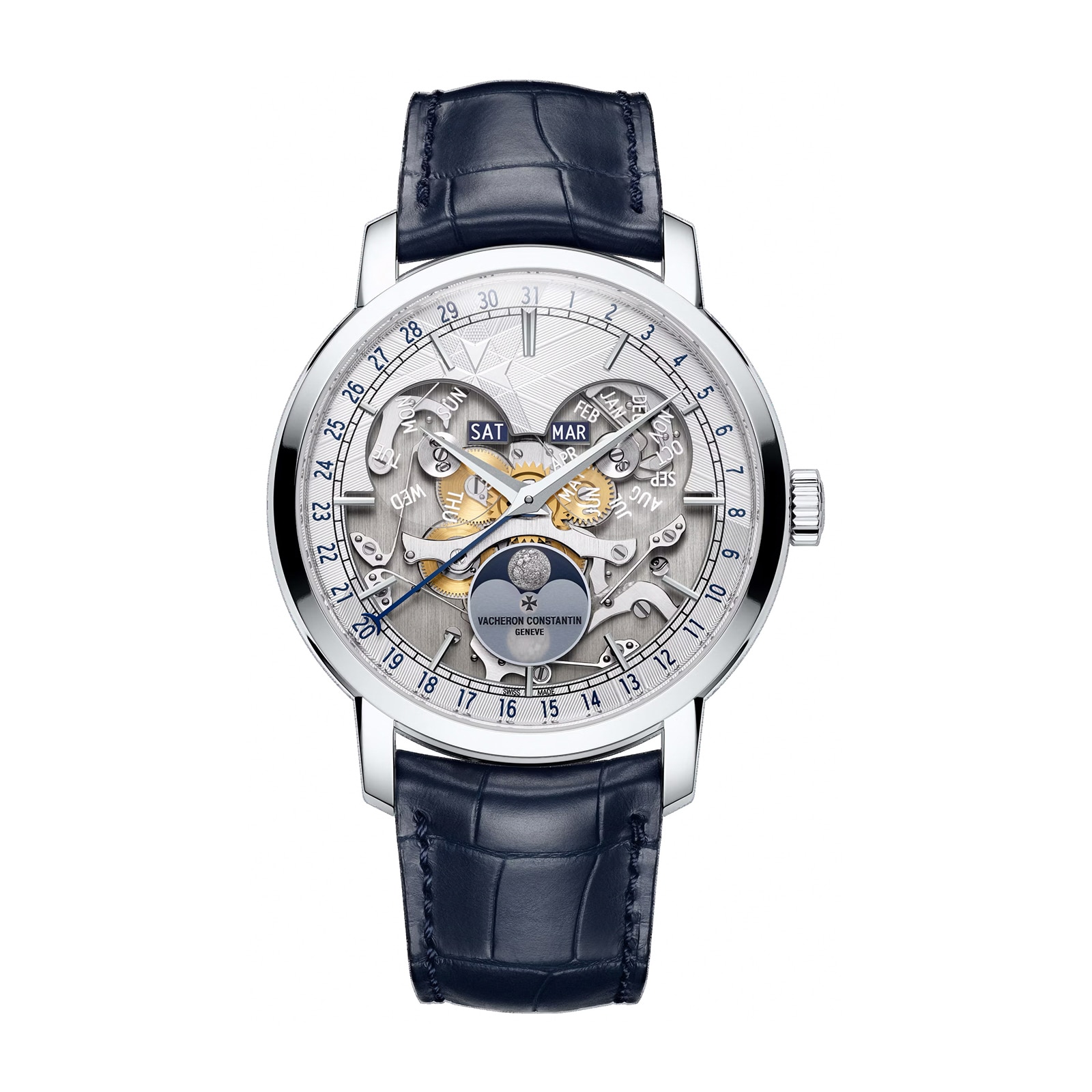 keyy53qsmby.jpg Vacheron Constantin Traditionnelle Complete Calendar Openface 41mm Watch Platinum MPN: 4020T/000P-H038 - Image 1